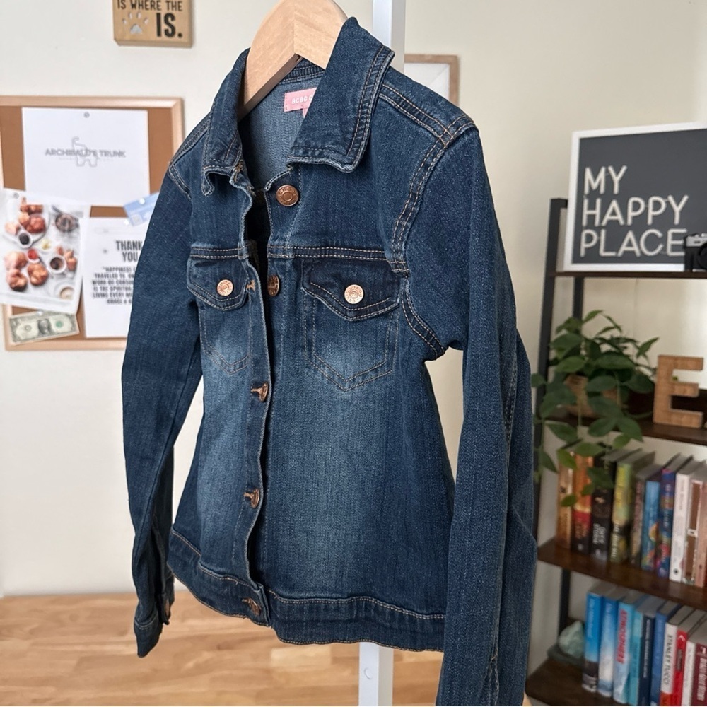 BCBG GIRLS BLUE DENIM JACKET SIZE 7 - Picture 3 of 8